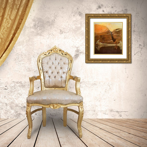 Moods-Autumn Gold Ornate Wood Framed Art Print with Double Matting by Wyeth, Newell