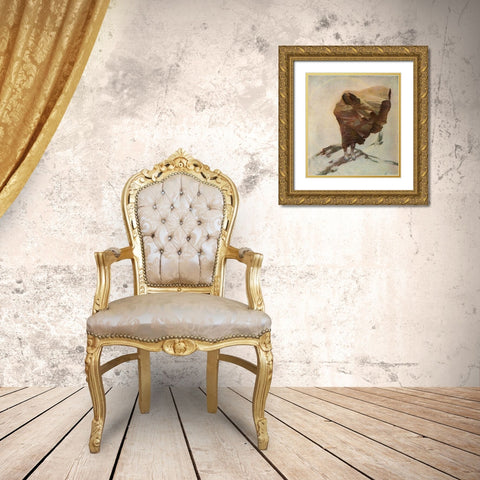 Moods-Winter Gold Ornate Wood Framed Art Print with Double Matting by Wyeth, Newell