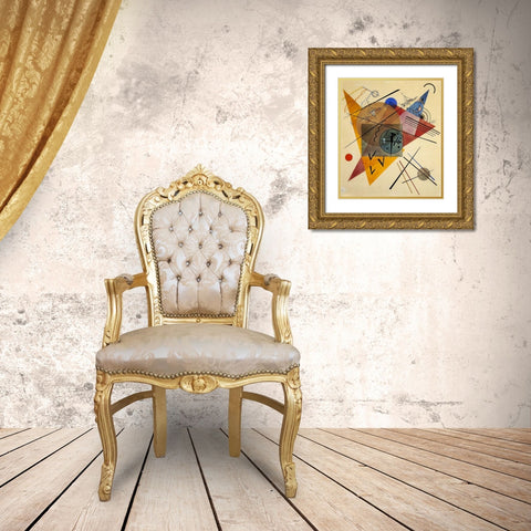 Dreamy 1923 Gold Ornate Wood Framed Art Print with Double Matting by Kandinsky, Wassily