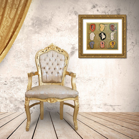 Graceful Ascent 1934 Gold Ornate Wood Framed Art Print with Double Matting by Kandinsky, Wassily