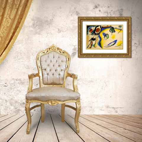 Improvisation no.25 1912 Gold Ornate Wood Framed Art Print with Double Matting by Kandinsky, Wassily