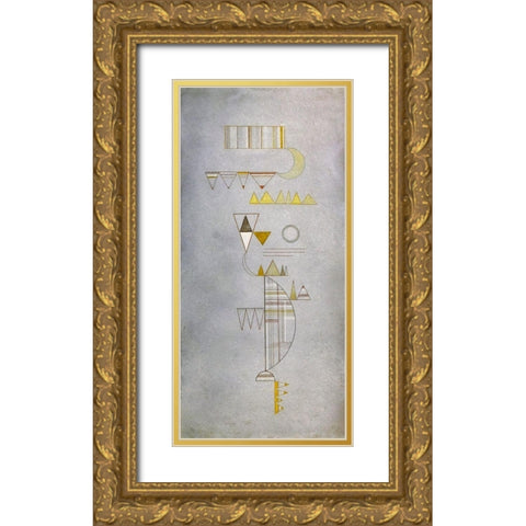 Sweetish 1932 Gold Ornate Wood Framed Art Print with Double Matting by Kandinsky, Wassily