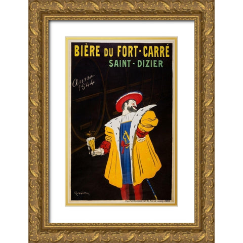 Beer from Fort-Carre-Saint-Dizier Gold Ornate Wood Framed Art Print with Double Matting by Cappiello, Leonetto