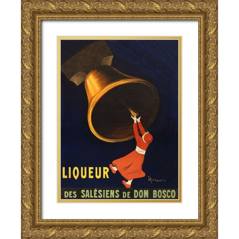 Angelus-liqueur des Salesiens de Dom Bosco Gold Ornate Wood Framed Art Print with Double Matting by Cappiello, Leonetto