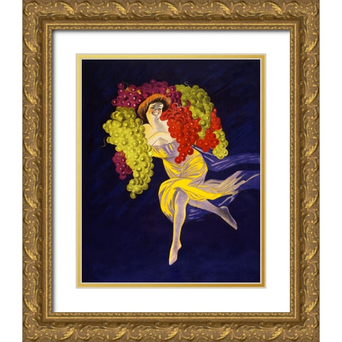 Cognac Gautier Freres France Gold Ornate Wood Framed Art Print with Double Matting by Cappiello, Leonetto