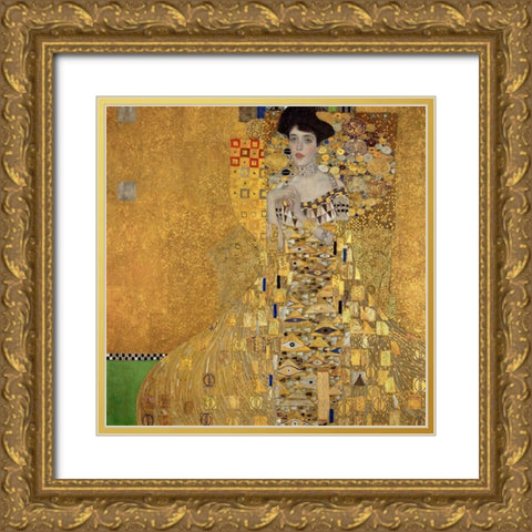 Portrait of Adele Bloch-Bauer I Gold Ornate Wood Framed Art Print with Double Matting by Klimt, Gustav