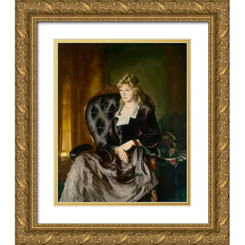 Katherine Rosen Gold Ornate Wood Framed Art Print with Double Matting by Bellows, George
