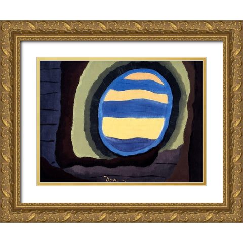 Out the Window Gold Ornate Wood Framed Art Print with Double Matting by Dove, Arthur