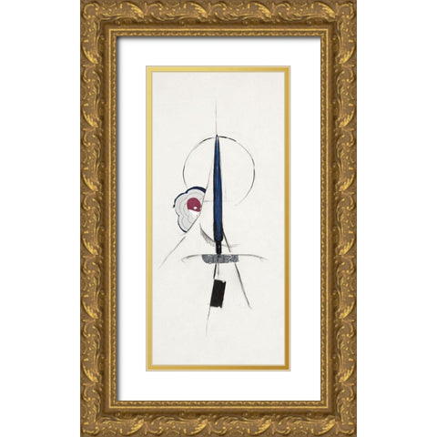 Untitled Abstract Gold Ornate Wood Framed Art Print with Double Matting by Dove, Arthur