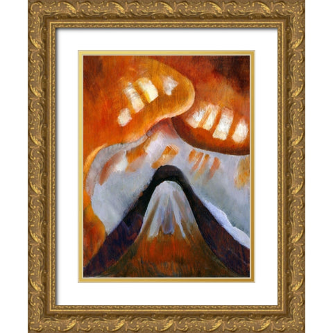 Mountain and Sky Gold Ornate Wood Framed Art Print with Double Matting by Dove, Arthur