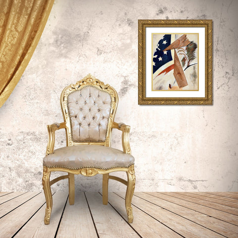 Portrait of Ralph Dusenberry Gold Ornate Wood Framed Art Print with Double Matting by Dove, Arthur