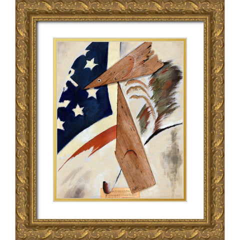 Portrait of Ralph Dusenberry Gold Ornate Wood Framed Art Print with Double Matting by Dove, Arthur