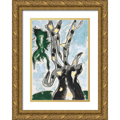 Sycamore Gold Ornate Wood Framed Art Print with Double Matting by Dove, Arthur