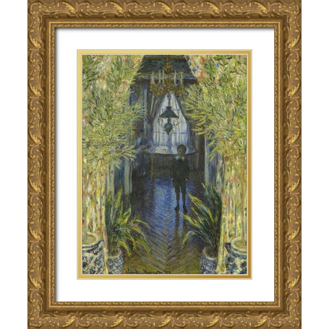 A Corner of the Apartment 1875 Gold Ornate Wood Framed Art Print with Double Matting by Monet, Claude
