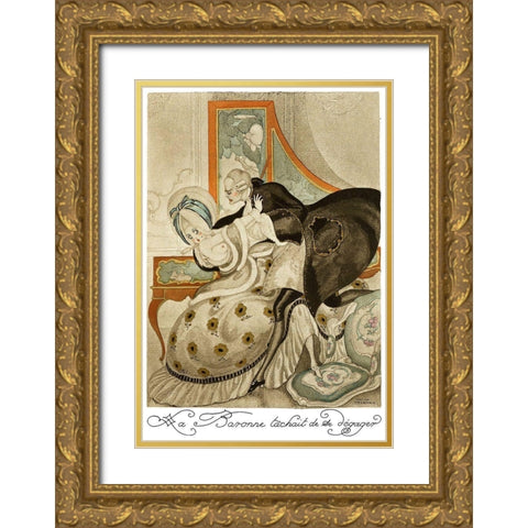 Sur talons rouges-contes image 111 Gold Ornate Wood Framed Art Print with Double Matting by Wegener, Gerda