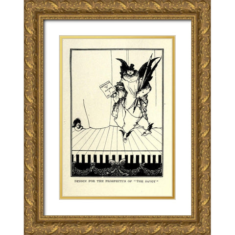 Prospectus 1 Gold Ornate Wood Framed Art Print with Double Matting by Beardsley, Aubrey