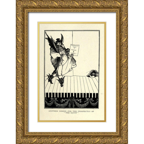 Prospectus 2 Gold Ornate Wood Framed Art Print with Double Matting by Beardsley, Aubrey