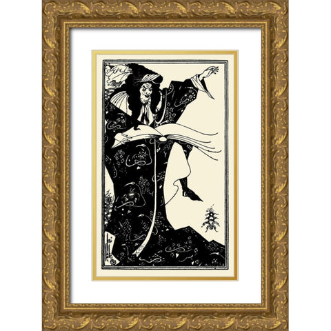 Virgilius 1899 Gold Ornate Wood Framed Art Print with Double Matting by Beardsley, Aubrey
