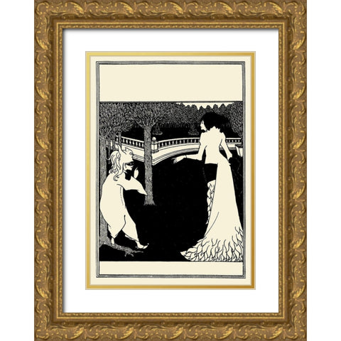 Cambridge ABC cover Gold Ornate Wood Framed Art Print with Double Matting by Beardsley, Aubrey