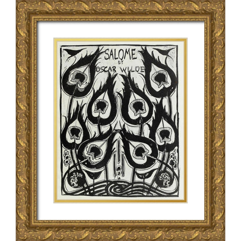 Salome 1894 - Cover design Gold Ornate Wood Framed Art Print with Double Matting by Beardsley, Aubrey