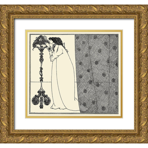 Savoy 1896 Vol.4 - Cover Design Gold Ornate Wood Framed Art Print with Double Matting by Beardsley, Aubrey