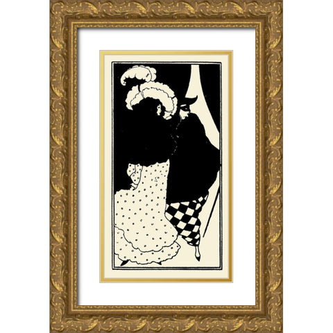 Yellow Book 1894 Vol.3 - Title page Gold Ornate Wood Framed Art Print with Double Matting by Beardsley, Aubrey