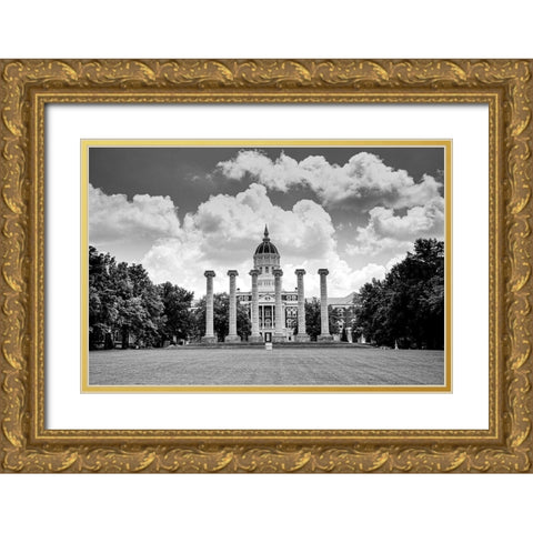 The University of Missouri located in Columbia-Missouri Gold Ornate Wood Framed Art Print with Double Matting by Highsmith, Carol