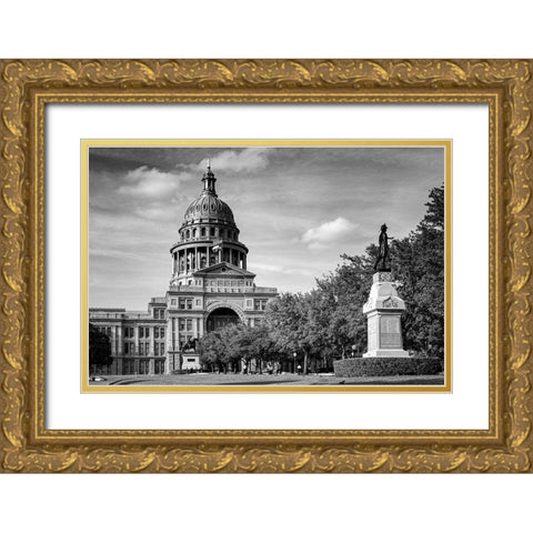 The Texas state Capitol in Austin Gold Ornate Wood Framed Art Print with Double Matting by Highsmith, Carol