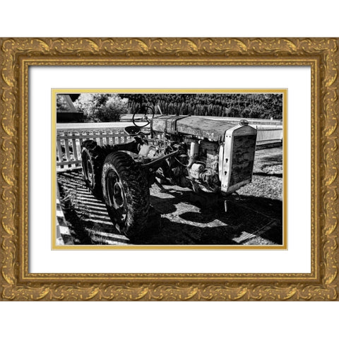 Vintage Massey Gold Ornate Wood Framed Art Print with Double Matting by Vintage Photo Archive