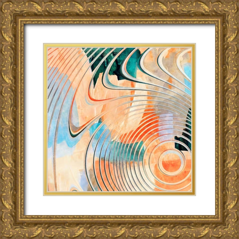 Amplified Frequencies Gold Ornate Wood Framed Art Print with Double Matting by Alpenglow Workshop