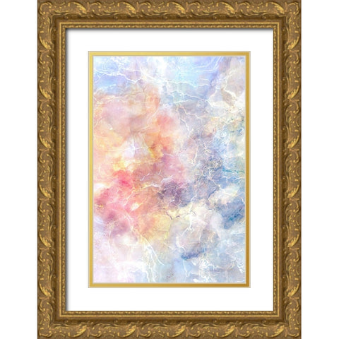 Crystalline Rainbow Gold Ornate Wood Framed Art Print with Double Matting by Alpenglow Workshop