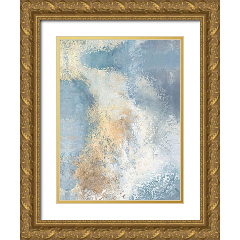 Flowing Stream III Gold Ornate Wood Framed Art Print with Double Matting by Alpenglow Workshop