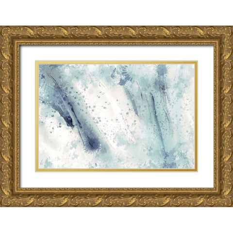 Raindrops of my Shoes Gold Ornate Wood Framed Art Print with Double Matting by Alpenglow Workshop