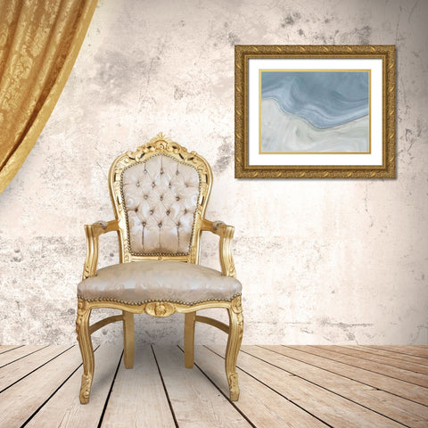 Sand and Sea Gold Ornate Wood Framed Art Print with Double Matting by Alpenglow Workshop