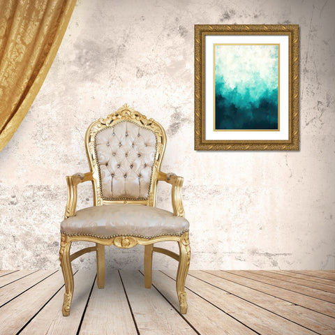 Turquoise Hills Gold Ornate Wood Framed Art Print with Double Matting by Alpenglow Workshop