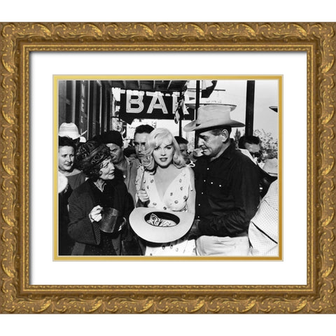Marilyn Monroe, the Misfits, 1961 Gold Ornate Wood Framed Art Print with Double Matting by Vintage Hollywood Archive