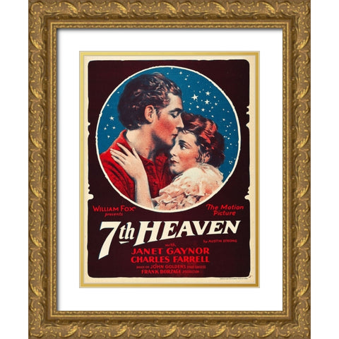 7th Heaven-1927 Gold Ornate Wood Framed Art Print with Double Matting by Vintage Hollywood Archive