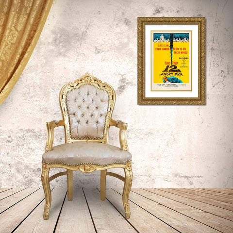 12 Angry Men-1957 Gold Ornate Wood Framed Art Print with Double Matting by Vintage Hollywood Archive