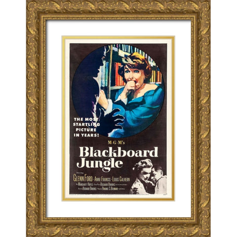 Blackboard Jungle-1955 Gold Ornate Wood Framed Art Print with Double Matting by Vintage Hollywood Archive