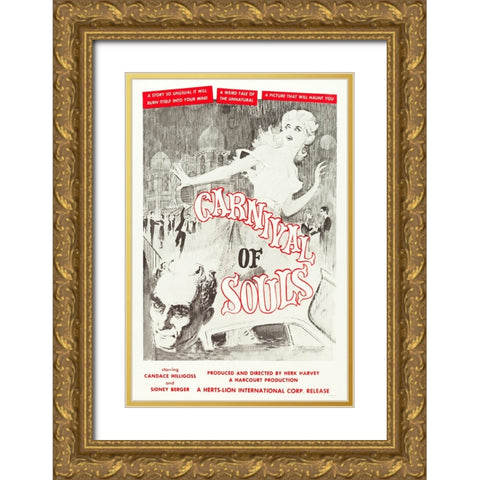 Carnival of Souls-1962 Gold Ornate Wood Framed Art Print with Double Matting by Vintage Hollywood Archive
