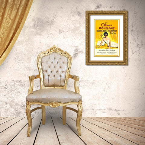 Cat on a Hot Tin Roof-1958 Gold Ornate Wood Framed Art Print with Double Matting by Vintage Hollywood Archive
