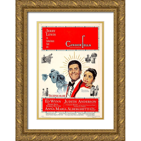 Cinderfella-1960 Gold Ornate Wood Framed Art Print with Double Matting by Vintage Hollywood Archive