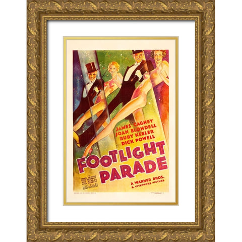 Footlight Parade-1933 Gold Ornate Wood Framed Art Print with Double Matting by Vintage Hollywood Archive