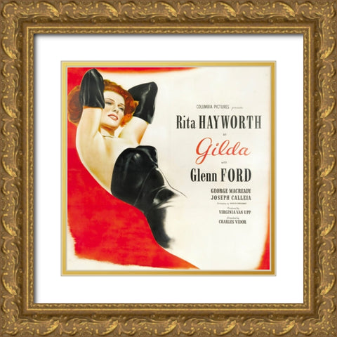 Gilda-1946 Gold Ornate Wood Framed Art Print with Double Matting by Vintage Hollywood Archive