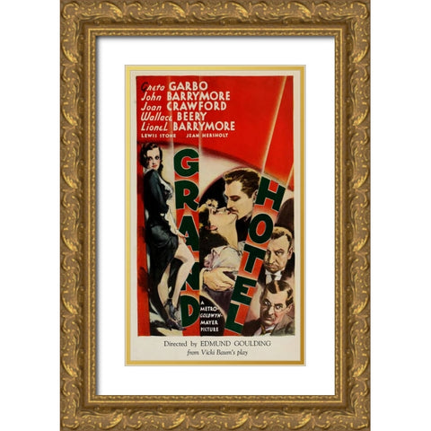 Grand Hotel-1932 Gold Ornate Wood Framed Art Print with Double Matting by Vintage Hollywood Archive