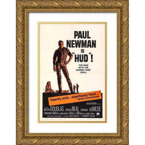 Hud-1962 Gold Ornate Wood Framed Art Print with Double Matting by Vintage Hollywood Archive