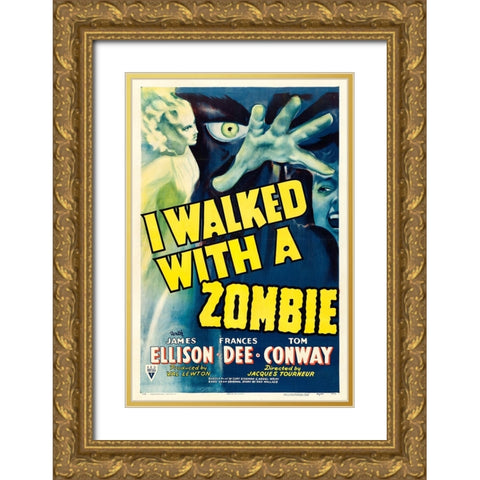 I Walked with a Zombie-1943 Gold Ornate Wood Framed Art Print with Double Matting by Vintage Hollywood Archive