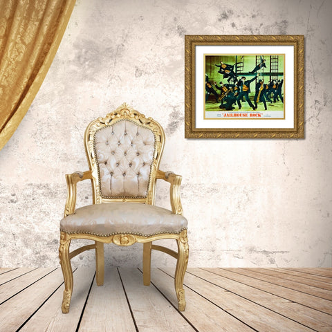 Jailhouse Rock-1957 Gold Ornate Wood Framed Art Print with Double Matting by Vintage Hollywood Archive
