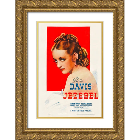 Jezebel-1938 Gold Ornate Wood Framed Art Print with Double Matting by Vintage Hollywood Archive