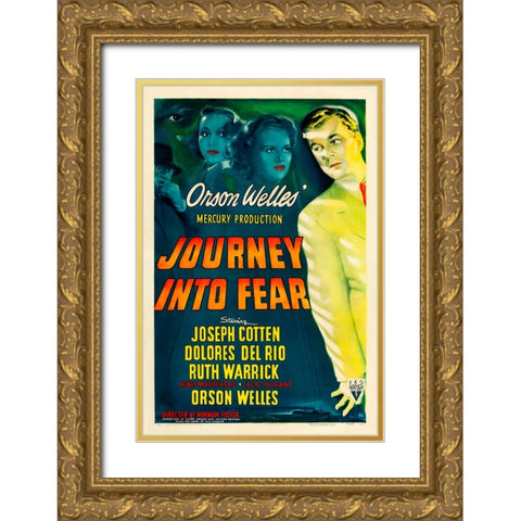 Journey into Fear-1942 Gold Ornate Wood Framed Art Print with Double Matting by Vintage Hollywood Archive
